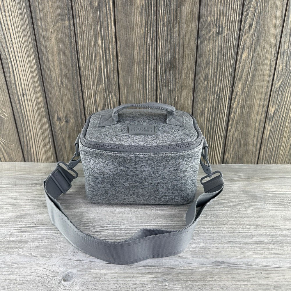 Dagne Dover Tavi Cooler Heather Grey Neoprene Insulated Lunch Crossbody Bag